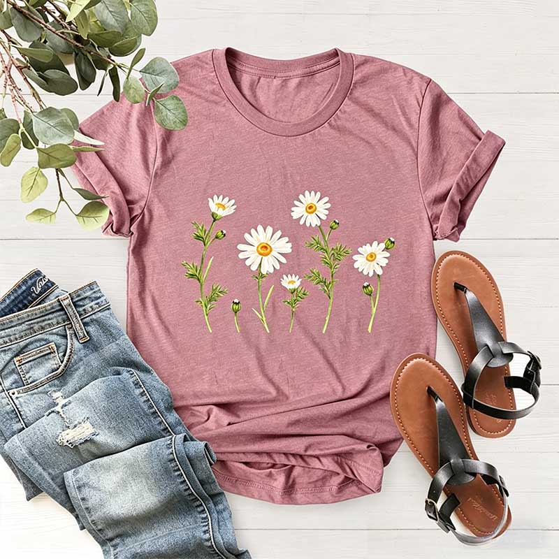 Daisy Flower Wildflower Summer Graphic T-Shirt