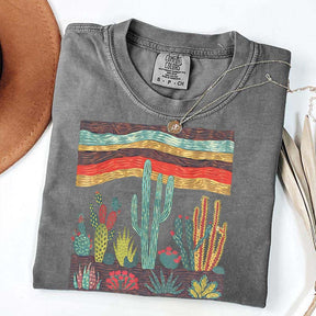 Retro Desert Cactus Southwest Boho Plant T-Shirt
