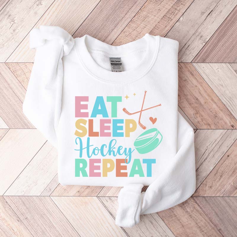 Eat Sleep Hockey Repeat Cute Sweatshirt