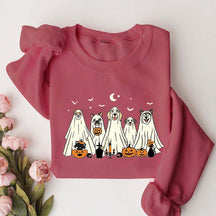 Spooky Season Moon Ghost Dogs Sweatshirt