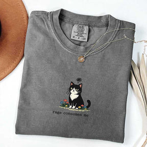 Funny Cat Meme Floral T-Shirt