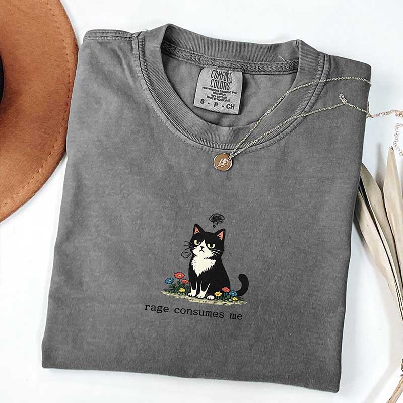Funny Cat Meme Floral T-Shirt