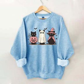 Boo Ghost Black Cat Sweatshirt