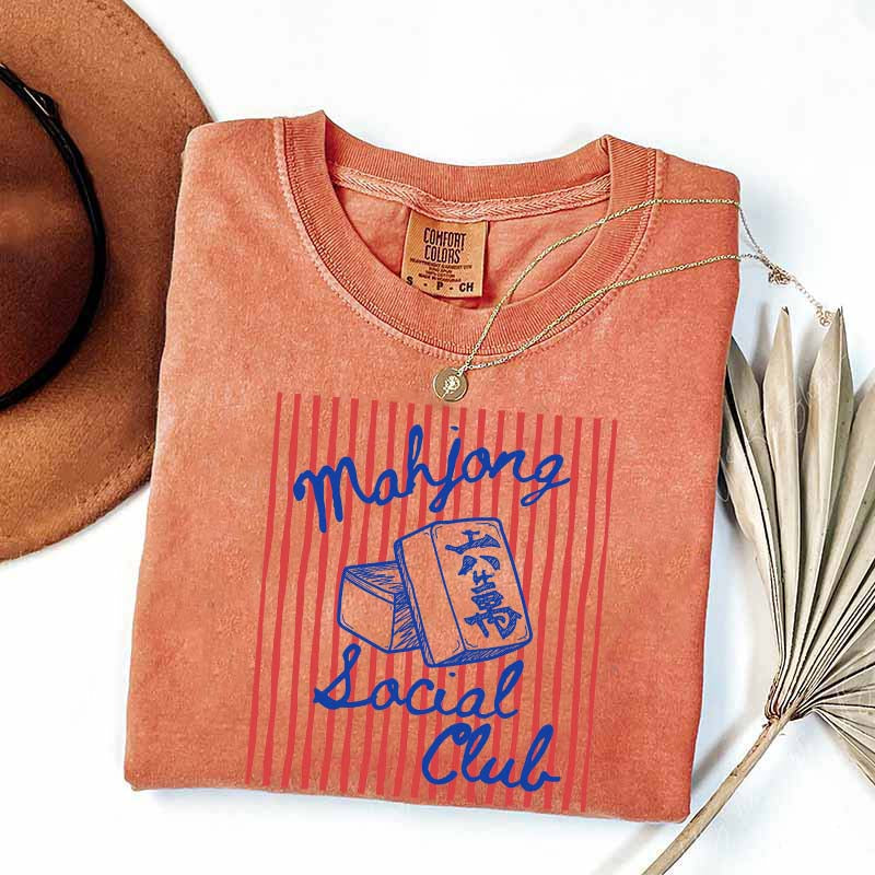 Mahjong Social Club Funny T-Shirt