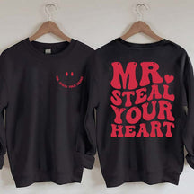 Retro Valentine Mr Steal Your Heart Sweatshirt