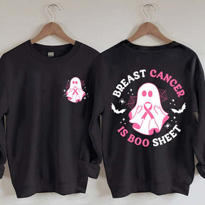 Ghost Ribbon Breast Cancer Is Boo Sheet Sweatshirt