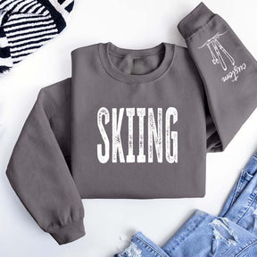Personalized Skiing Adult Trip Sweatshirt
