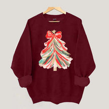 Red Bow Christmas Tree Sweatshirt
