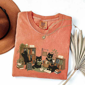 Comfort Colors Bookstore Black Cats T-Shirt