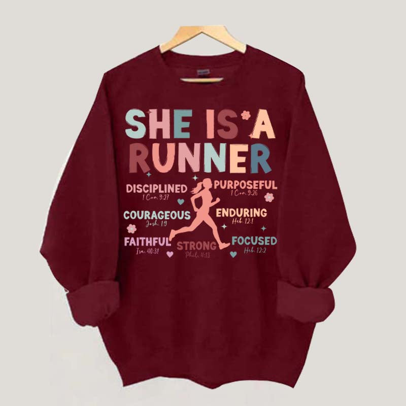 Half Marathon Running Religous Sweatshirt