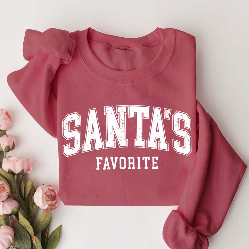 Funny Santas Favorite Christmas Sweatshirt