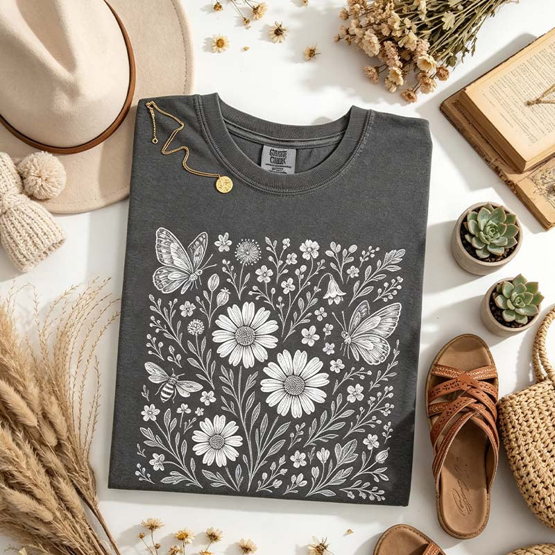 Gift for Gardener Floral T-Shirt