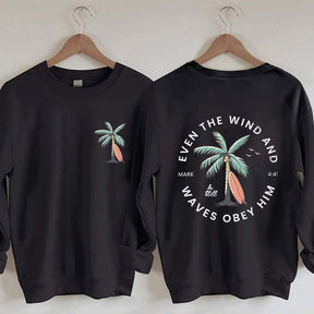 Beachy Backprint Bible Verse Sweatshirt