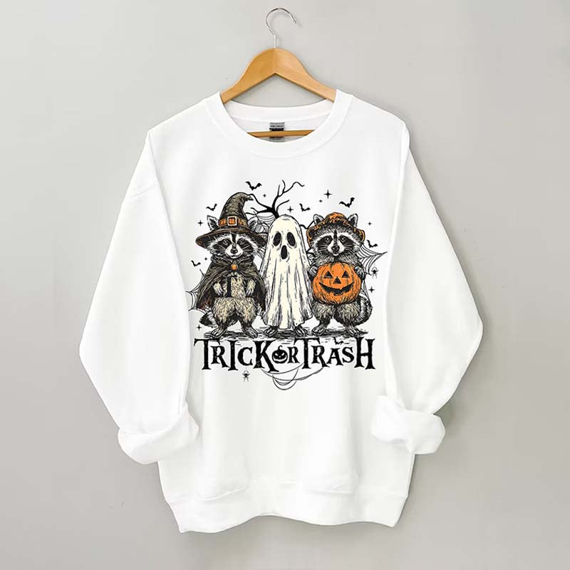 Boo Ghost Racoon Feral Sweatshirt