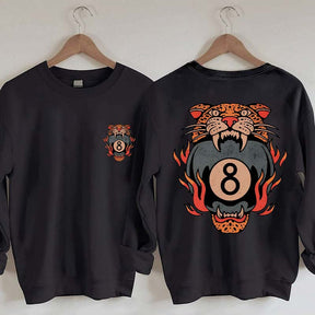Lucky Leopard Traditional Tattoo T 8 Ball Sweatshirt