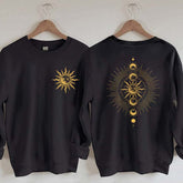 Celestial Moon Phase And Sun Sweatshirt
