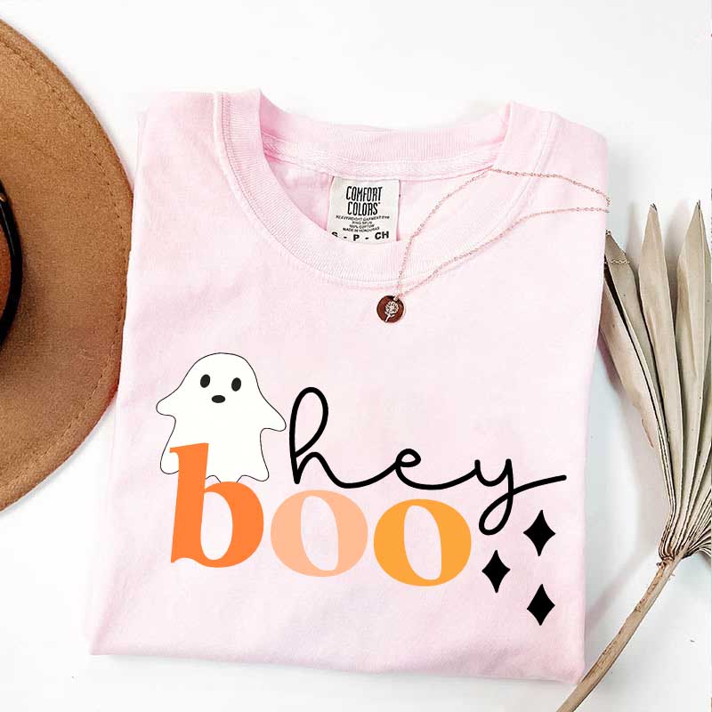 Hey Boo Ghost Halloween T-Shirt