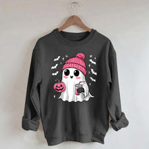 Cute Coffee Kawaii Ghost Spooky Sweatshirt