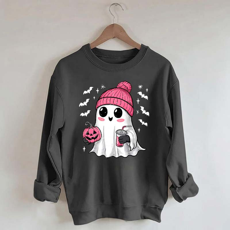 Cute Coffee Kawaii Ghost Spooky Sweatshirt