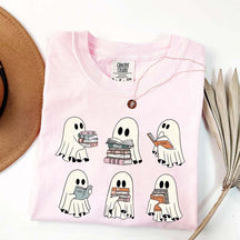 Ghost Reading Books Librarian T-Shirt