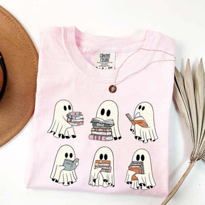 Ghost Reading Books Librarian T-Shirt