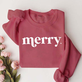 Minimalist Merry Christmas Sweatshirt