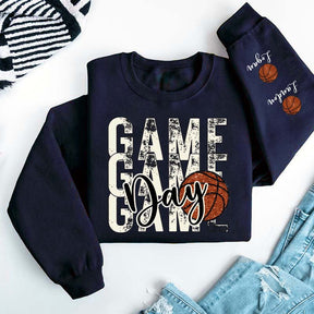 Custom Basketball Name on Sleeve Sweatshirt