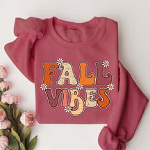 Fall Vibes Flowers Cute Sweatshirt