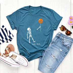 Well Shit Skeleton Halloween T-Shirt