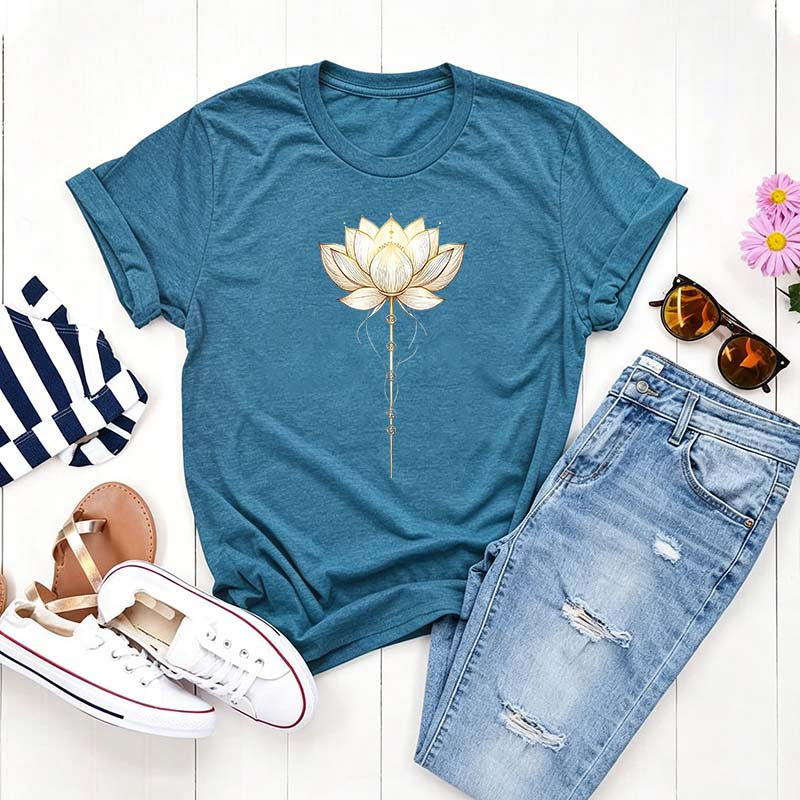 Lotus Flower Positive Energy Yoga T-Shirt