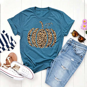 Leopard Pumpkin Thankful T-Shirt