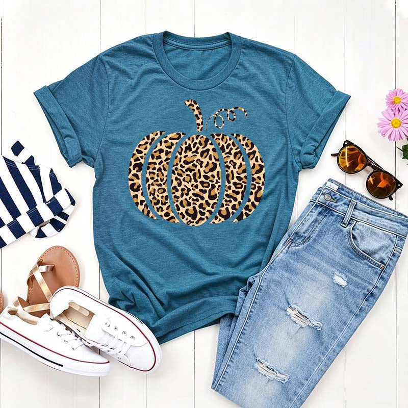 Leopard Pumpkin Thankful T-Shirt