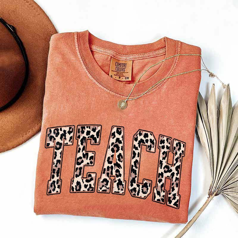 Comfort Colors Leopard Teacher T-Shirt