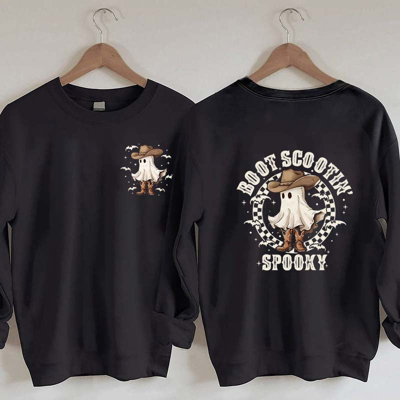 Boot Scoot Spooky Cowboy Ghost Sweatshirt