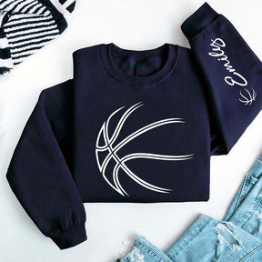 Personalized Basketball Silhouette Sweatshirt