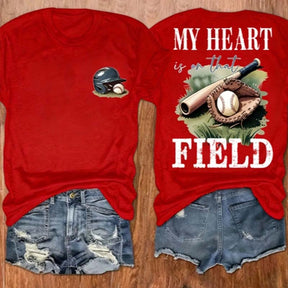 Baseball Mom My Heart Is On That Field T-Shirt