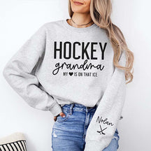 Custom Ice Hockey Grandma Sweatshirt