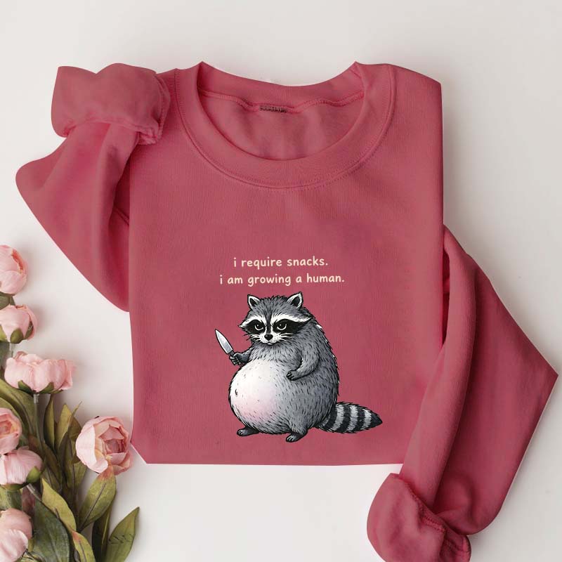 Sarcastic Raccoon Baby Reveal Sweatshirt