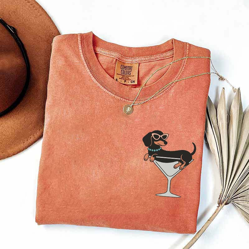Weenies and Martinis Dachshund Weenie Tini T-Shirt