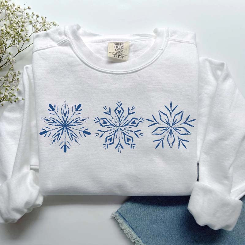 Comfort Colors Snowflakes Sweatshirt