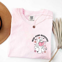 Ghost Reading Books Bookish Halloween T-Shirt