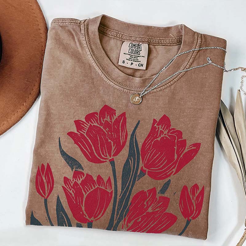 Retro Linocut T-Shirt