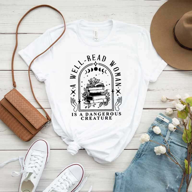 Retro A Well Read Woman Is A Dangerous Creature T-Shirt