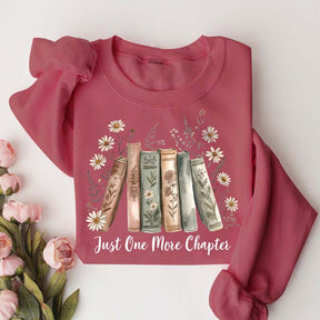 Just One More Chapter Retro Flowers Sweatshirt
