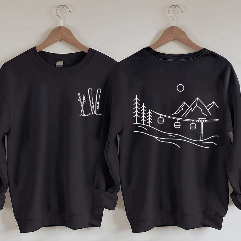 Minimalist Ski Design Sweatshirt