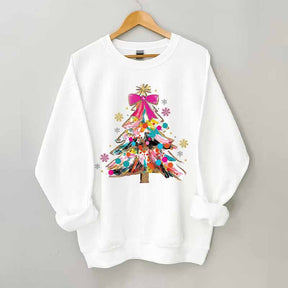 Colorful Glitter Christmas Tree Sweatshirt