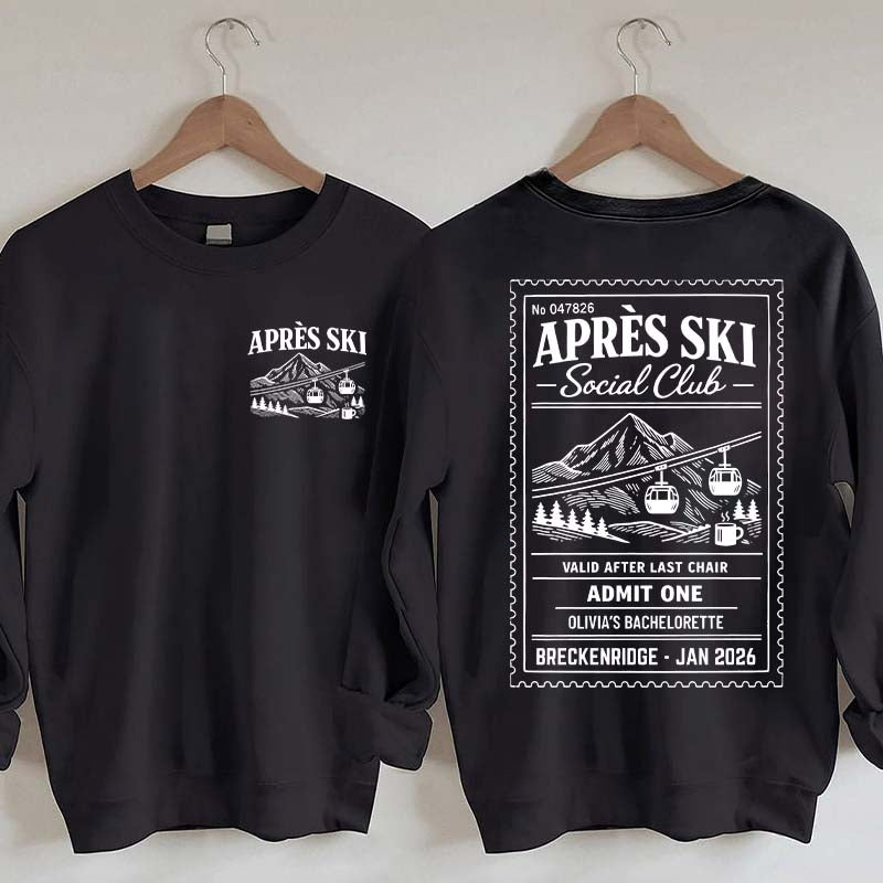 Custom Ski Club Bachelorette Sweatshirt