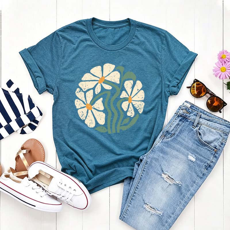Boho Botanical Daisy Lover T-Shirt