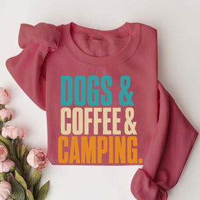 Dogs Coffee Camping Adventure Sweatshirt