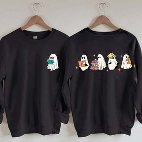 Little Ghosts Reading Books Sweatshirt